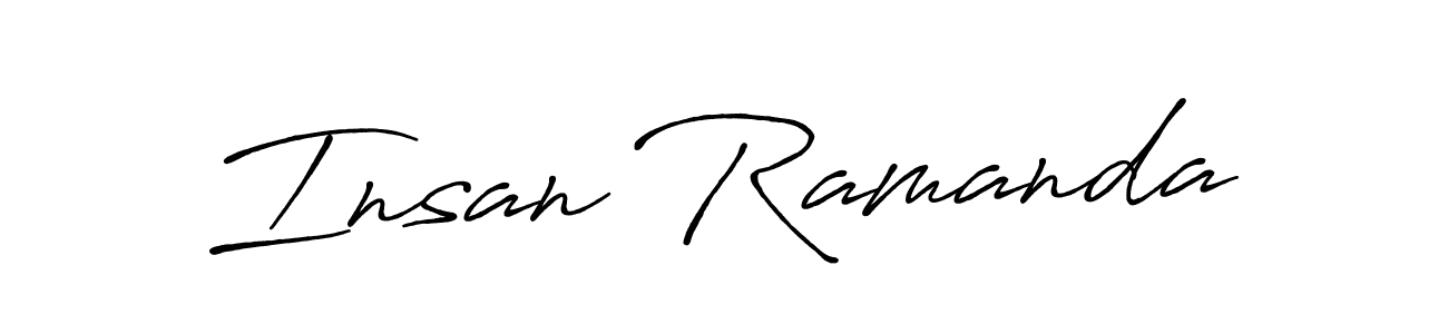 Design your own signature with our free online signature maker. With this signature software, you can create a handwritten (Antro_Vectra_Bolder) signature for name Insan Ramanda. Insan Ramanda signature style 7 images and pictures png