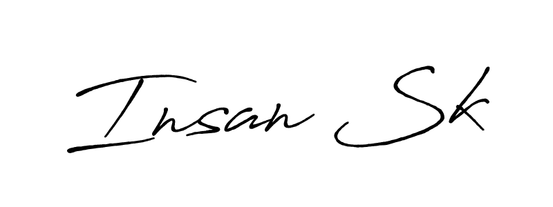 if you are searching for the best signature style for your name Insan Sk. so please give up your signature search. here we have designed multiple signature styles  using Antro_Vectra_Bolder. Insan Sk signature style 7 images and pictures png