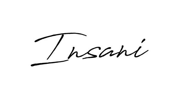 Make a beautiful signature design for name Insani. With this signature (Antro_Vectra_Bolder) style, you can create a handwritten signature for free. Insani signature style 7 images and pictures png