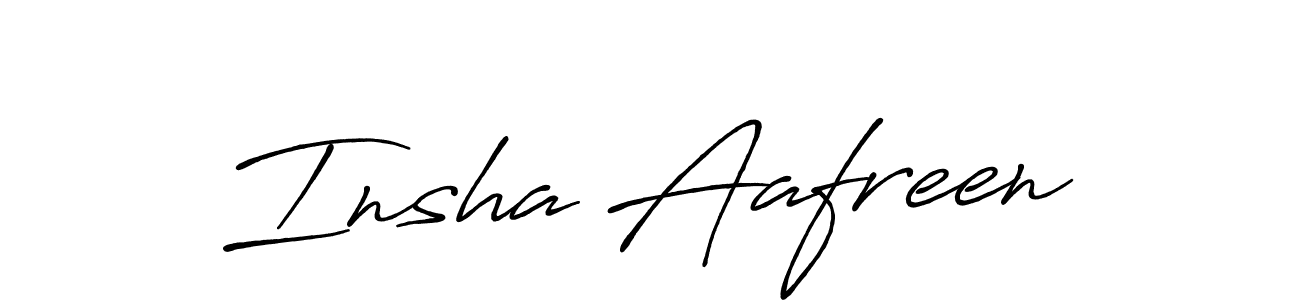 Design your own signature with our free online signature maker. With this signature software, you can create a handwritten (Antro_Vectra_Bolder) signature for name Insha Aafreen. Insha Aafreen signature style 7 images and pictures png