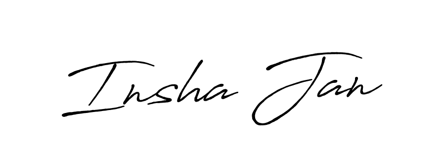 Make a beautiful signature design for name Insha Jan. With this signature (Antro_Vectra_Bolder) style, you can create a handwritten signature for free. Insha Jan signature style 7 images and pictures png