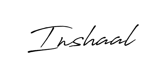 Use a signature maker to create a handwritten signature online. With this signature software, you can design (Antro_Vectra_Bolder) your own signature for name Inshaal. Inshaal signature style 7 images and pictures png