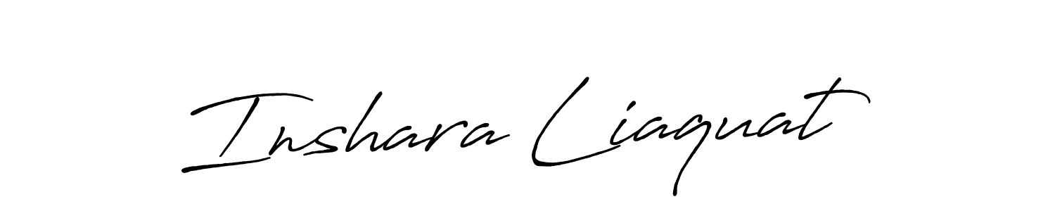 Also we have Inshara Liaquat name is the best signature style. Create professional handwritten signature collection using Antro_Vectra_Bolder autograph style. Inshara Liaquat signature style 7 images and pictures png