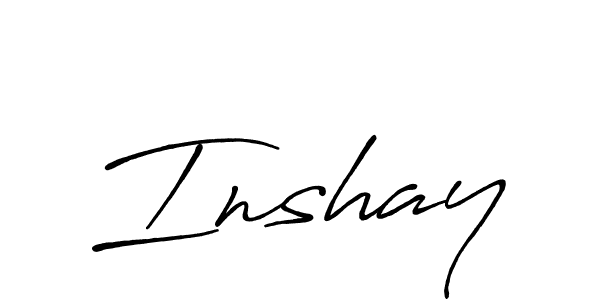 It looks lik you need a new signature style for name Inshay. Design unique handwritten (Antro_Vectra_Bolder) signature with our free signature maker in just a few clicks. Inshay signature style 7 images and pictures png