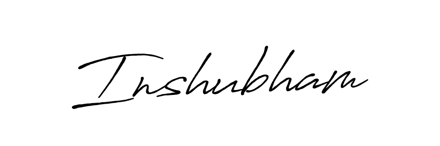 Also we have Inshubham name is the best signature style. Create professional handwritten signature collection using Antro_Vectra_Bolder autograph style. Inshubham signature style 7 images and pictures png