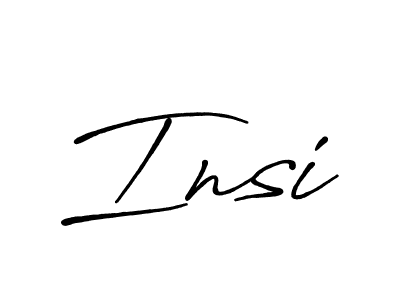 How to make Insi name signature. Use Antro_Vectra_Bolder style for creating short signs online. This is the latest handwritten sign. Insi signature style 7 images and pictures png