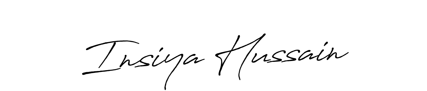 Also we have Insiya Hussain name is the best signature style. Create professional handwritten signature collection using Antro_Vectra_Bolder autograph style. Insiya Hussain signature style 7 images and pictures png