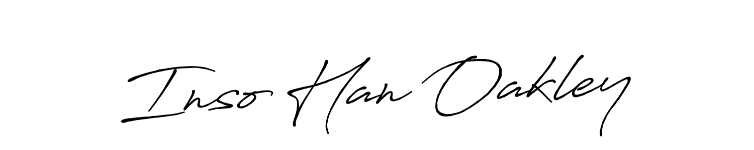 Create a beautiful signature design for name Inso Han Oakley. With this signature (Antro_Vectra_Bolder) fonts, you can make a handwritten signature for free. Inso Han Oakley signature style 7 images and pictures png