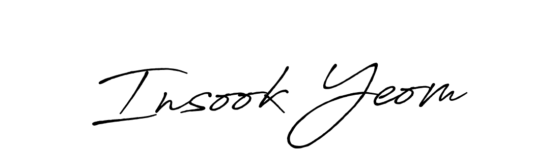 Design your own signature with our free online signature maker. With this signature software, you can create a handwritten (Antro_Vectra_Bolder) signature for name Insook Yeom. Insook Yeom signature style 7 images and pictures png