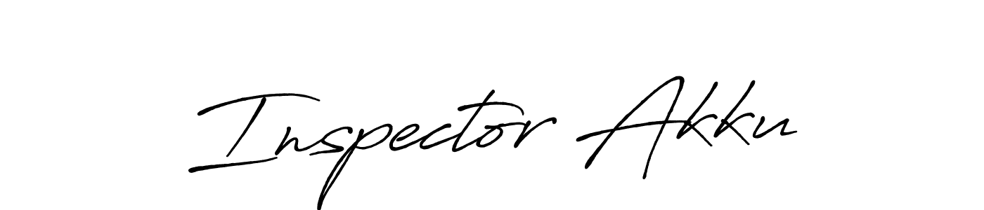 How to make Inspector Akku signature? Antro_Vectra_Bolder is a professional autograph style. Create handwritten signature for Inspector Akku name. Inspector Akku signature style 7 images and pictures png