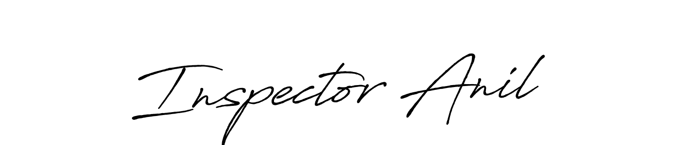 Make a beautiful signature design for name Inspector Anil. With this signature (Antro_Vectra_Bolder) style, you can create a handwritten signature for free. Inspector Anil signature style 7 images and pictures png