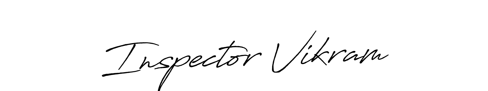Design your own signature with our free online signature maker. With this signature software, you can create a handwritten (Antro_Vectra_Bolder) signature for name Inspector Vikram. Inspector Vikram signature style 7 images and pictures png