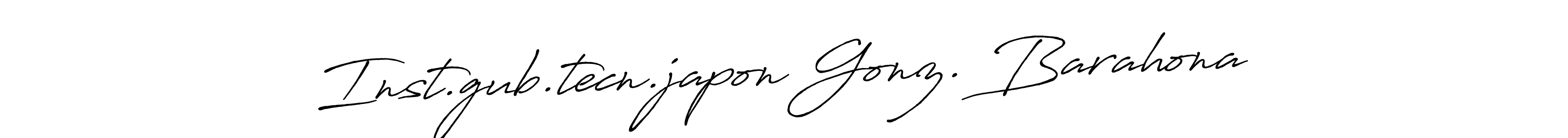 The best way (Antro_Vectra_Bolder) to make a short signature is to pick only two or three words in your name. The name Inst.gub.tecn.japon Gonz. Barahona include a total of six letters. For converting this name. Inst.gub.tecn.japon Gonz. Barahona signature style 7 images and pictures png