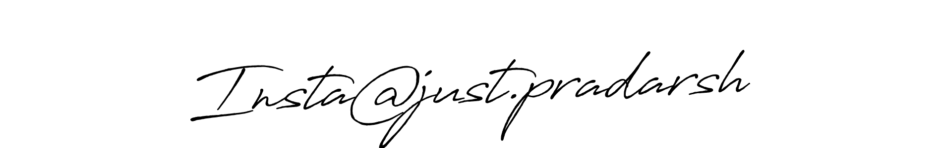 Make a beautiful signature design for name Insta@just.pradarsh. With this signature (Antro_Vectra_Bolder) style, you can create a handwritten signature for free. Insta@just.pradarsh signature style 7 images and pictures png