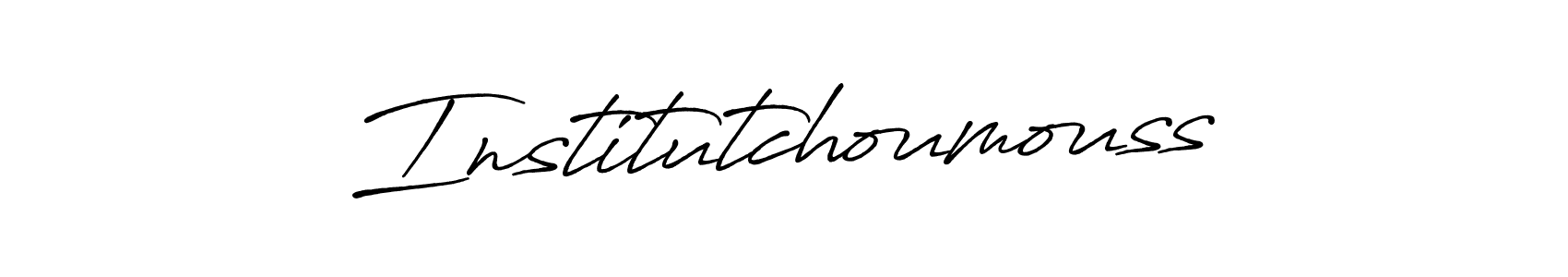 Similarly Antro_Vectra_Bolder is the best handwritten signature design. Signature creator online .You can use it as an online autograph creator for name Institutchoumouss. Institutchoumouss signature style 7 images and pictures png