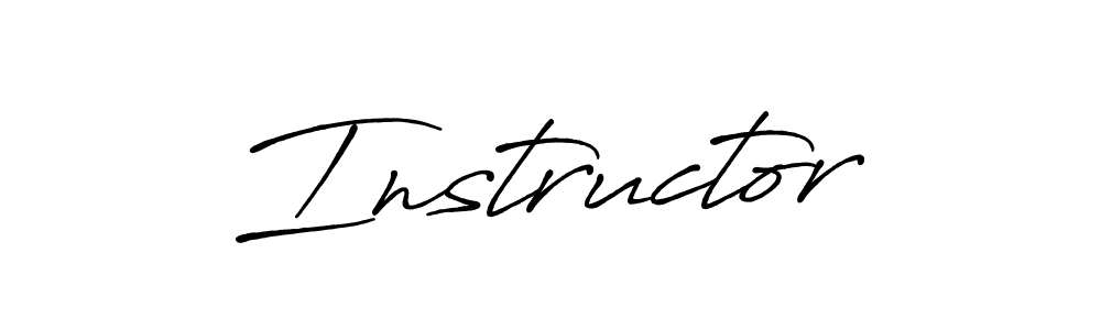 Create a beautiful signature design for name Instructor. With this signature (Antro_Vectra_Bolder) fonts, you can make a handwritten signature for free. Instructor signature style 7 images and pictures png