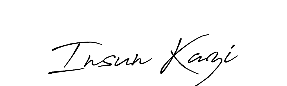 Make a beautiful signature design for name Insun Kazi. With this signature (Antro_Vectra_Bolder) style, you can create a handwritten signature for free. Insun Kazi signature style 7 images and pictures png