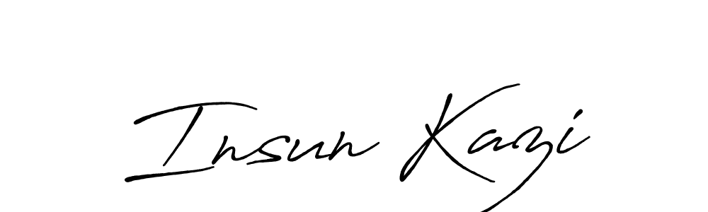 Make a beautiful signature design for name Insun Kazi. With this signature (Antro_Vectra_Bolder) style, you can create a handwritten signature for free. Insun Kazi signature style 7 images and pictures png