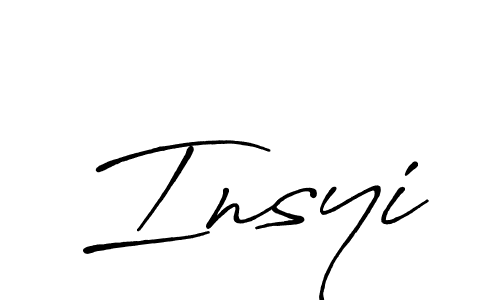 Make a beautiful signature design for name Insyi. With this signature (Antro_Vectra_Bolder) style, you can create a handwritten signature for free. Insyi signature style 7 images and pictures png