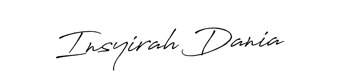 This is the best signature style for the Insyirah Dania name. Also you like these signature font (Antro_Vectra_Bolder). Mix name signature. Insyirah Dania signature style 7 images and pictures png