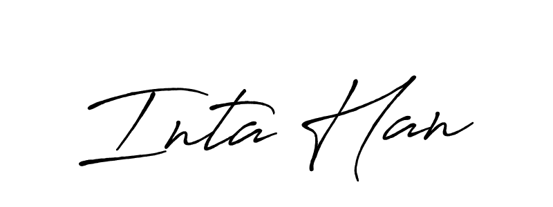 Design your own signature with our free online signature maker. With this signature software, you can create a handwritten (Antro_Vectra_Bolder) signature for name Inta Han. Inta Han signature style 7 images and pictures png