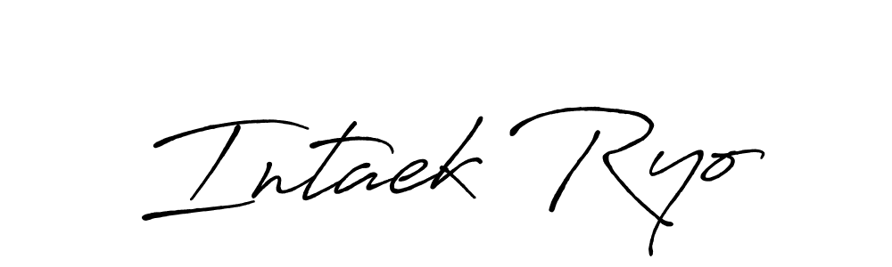 You can use this online signature creator to create a handwritten signature for the name Intaek Ryo. This is the best online autograph maker. Intaek Ryo signature style 7 images and pictures png