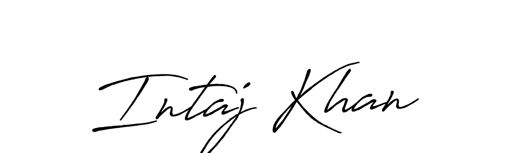 It looks lik you need a new signature style for name Intaj Khan. Design unique handwritten (Antro_Vectra_Bolder) signature with our free signature maker in just a few clicks. Intaj Khan signature style 7 images and pictures png