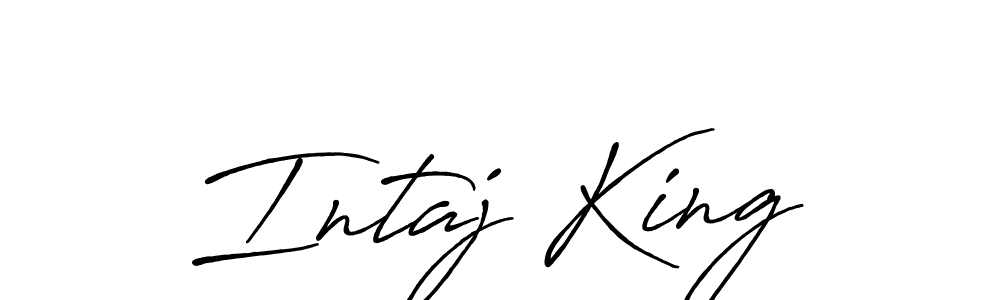 if you are searching for the best signature style for your name Intaj King. so please give up your signature search. here we have designed multiple signature styles  using Antro_Vectra_Bolder. Intaj King signature style 7 images and pictures png