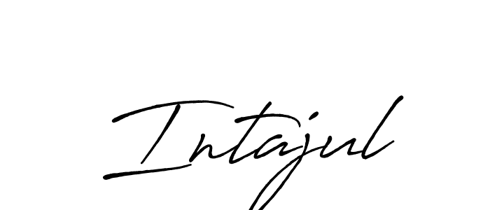 Create a beautiful signature design for name Intajul. With this signature (Antro_Vectra_Bolder) fonts, you can make a handwritten signature for free. Intajul signature style 7 images and pictures png