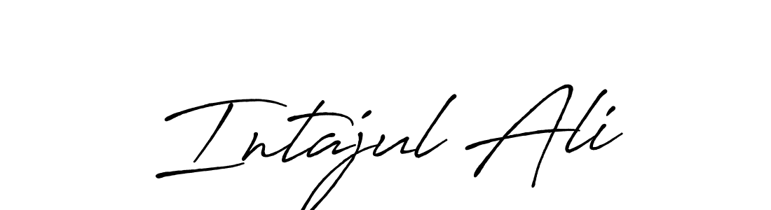 if you are searching for the best signature style for your name Intajul Ali. so please give up your signature search. here we have designed multiple signature styles  using Antro_Vectra_Bolder. Intajul Ali signature style 7 images and pictures png