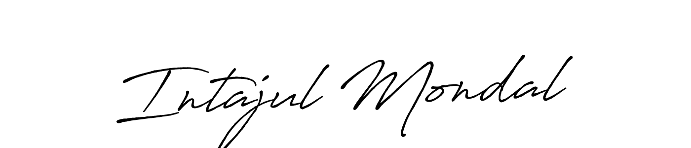 Also You can easily find your signature by using the search form. We will create Intajul Mondal name handwritten signature images for you free of cost using Antro_Vectra_Bolder sign style. Intajul Mondal signature style 7 images and pictures png