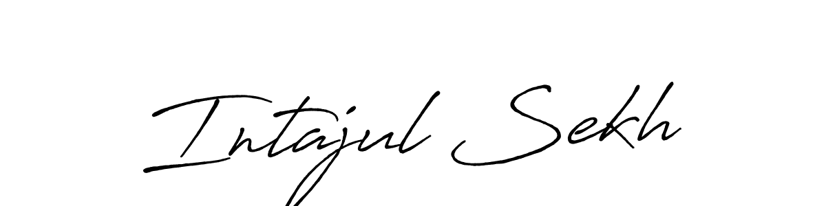 Design your own signature with our free online signature maker. With this signature software, you can create a handwritten (Antro_Vectra_Bolder) signature for name Intajul Sekh. Intajul Sekh signature style 7 images and pictures png