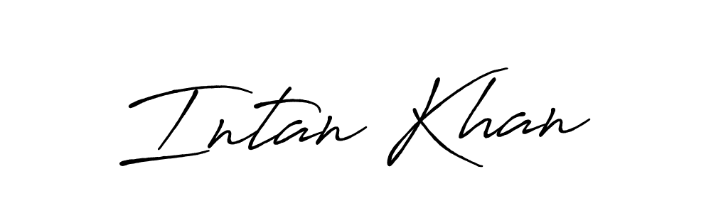 Intan Khan stylish signature style. Best Handwritten Sign (Antro_Vectra_Bolder) for my name. Handwritten Signature Collection Ideas for my name Intan Khan. Intan Khan signature style 7 images and pictures png
