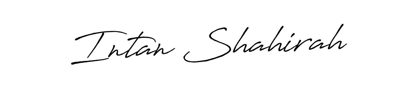 The best way (Antro_Vectra_Bolder) to make a short signature is to pick only two or three words in your name. The name Intan Shahirah include a total of six letters. For converting this name. Intan Shahirah signature style 7 images and pictures png