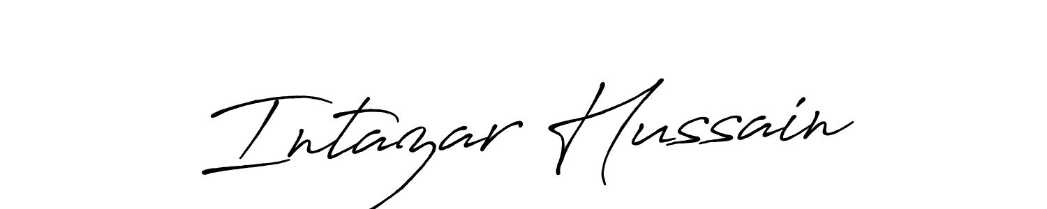 Intazar Hussain stylish signature style. Best Handwritten Sign (Antro_Vectra_Bolder) for my name. Handwritten Signature Collection Ideas for my name Intazar Hussain. Intazar Hussain signature style 7 images and pictures png