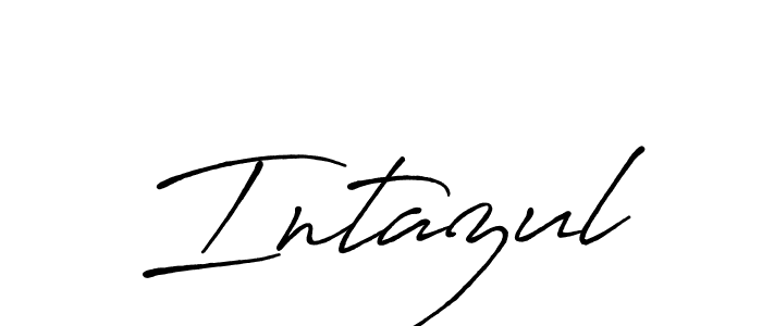Create a beautiful signature design for name Intazul. With this signature (Antro_Vectra_Bolder) fonts, you can make a handwritten signature for free. Intazul signature style 7 images and pictures png