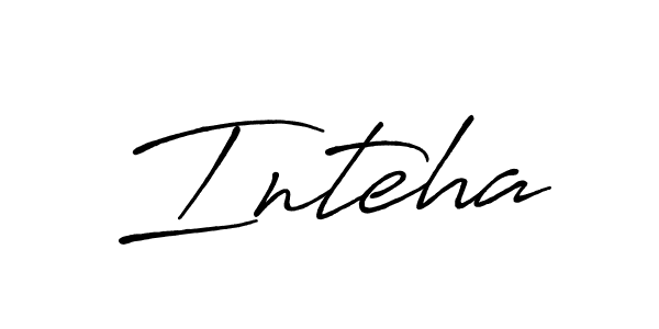 You should practise on your own different ways (Antro_Vectra_Bolder) to write your name (Inteha) in signature. don't let someone else do it for you. Inteha signature style 7 images and pictures png