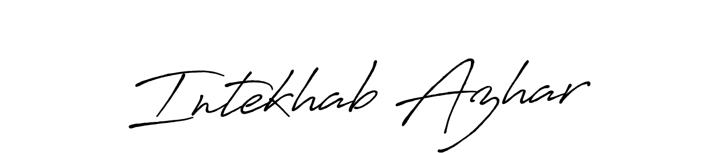 Make a beautiful signature design for name Intekhab Azhar. Use this online signature maker to create a handwritten signature for free. Intekhab Azhar signature style 7 images and pictures png