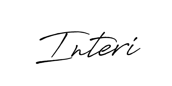 How to make Interi name signature. Use Antro_Vectra_Bolder style for creating short signs online. This is the latest handwritten sign. Interi signature style 7 images and pictures png