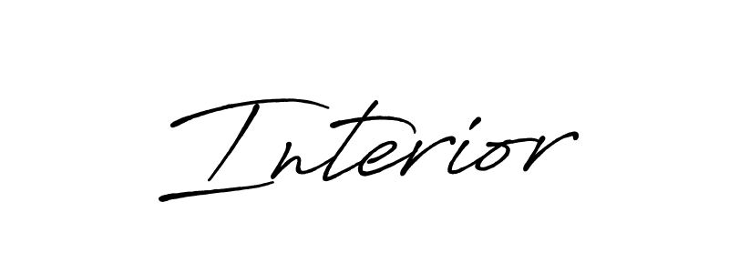 How to make Interior signature? Antro_Vectra_Bolder is a professional autograph style. Create handwritten signature for Interior name. Interior signature style 7 images and pictures png