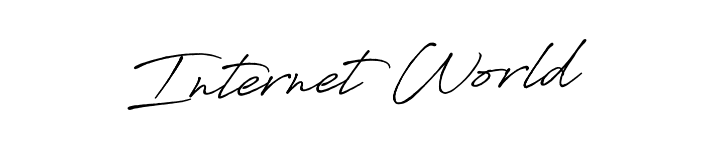 The best way (Antro_Vectra_Bolder) to make a short signature is to pick only two or three words in your name. The name Internet World include a total of six letters. For converting this name. Internet World signature style 7 images and pictures png