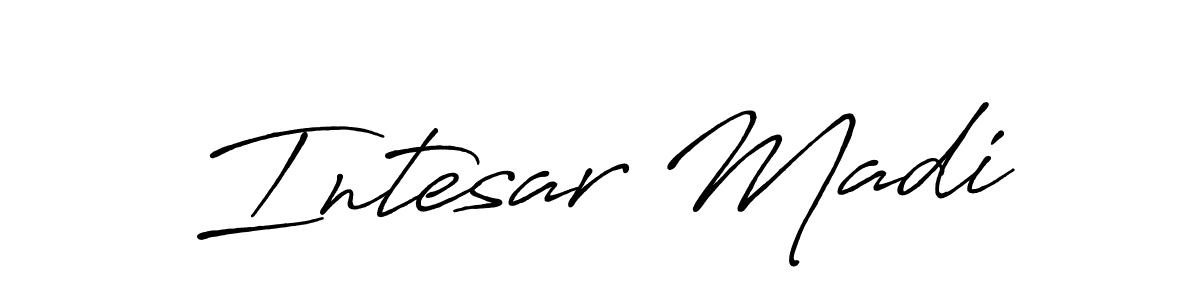How to make Intesar Madi signature? Antro_Vectra_Bolder is a professional autograph style. Create handwritten signature for Intesar Madi name. Intesar Madi signature style 7 images and pictures png