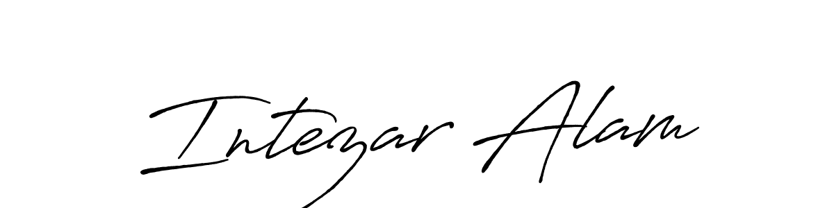 See photos of Intezar Alam official signature by Spectra . Check more albums & portfolios. Read reviews & check more about Antro_Vectra_Bolder font. Intezar Alam signature style 7 images and pictures png