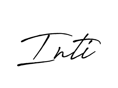 How to make Inti name signature. Use Antro_Vectra_Bolder style for creating short signs online. This is the latest handwritten sign. Inti signature style 7 images and pictures png