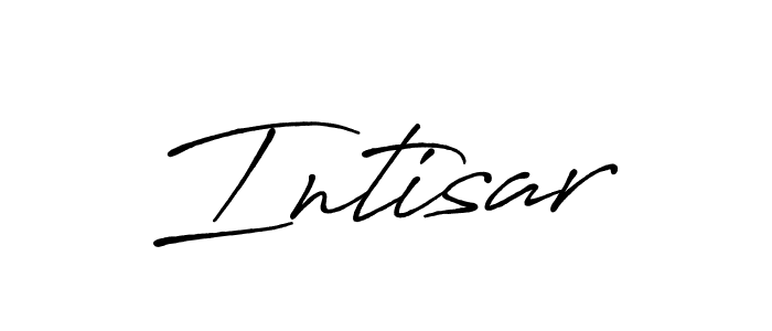 Make a beautiful signature design for name Intisar. With this signature (Antro_Vectra_Bolder) style, you can create a handwritten signature for free. Intisar signature style 7 images and pictures png