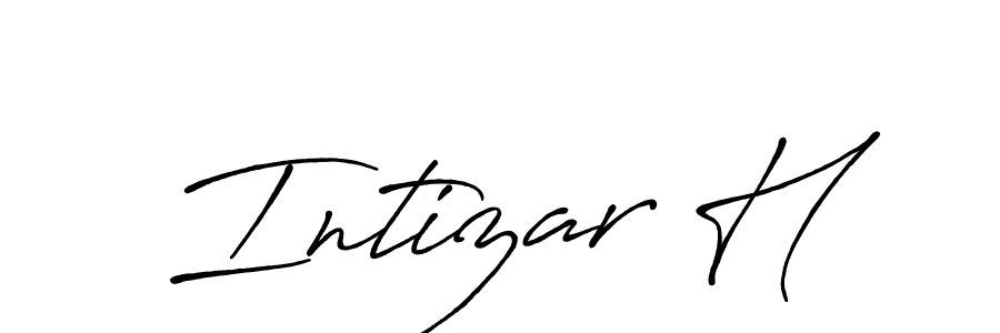 How to make Intizar H signature? Antro_Vectra_Bolder is a professional autograph style. Create handwritten signature for Intizar H name. Intizar H signature style 7 images and pictures png