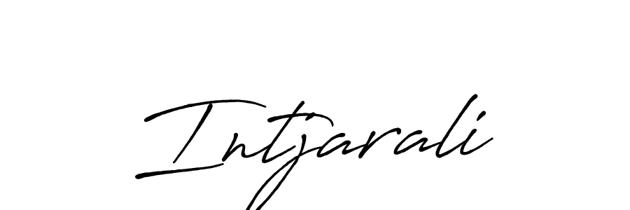 The best way (Antro_Vectra_Bolder) to make a short signature is to pick only two or three words in your name. The name Intjarali include a total of six letters. For converting this name. Intjarali signature style 7 images and pictures png