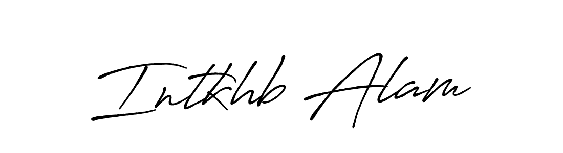 It looks lik you need a new signature style for name Intkhb Alam. Design unique handwritten (Antro_Vectra_Bolder) signature with our free signature maker in just a few clicks. Intkhb Alam signature style 7 images and pictures png