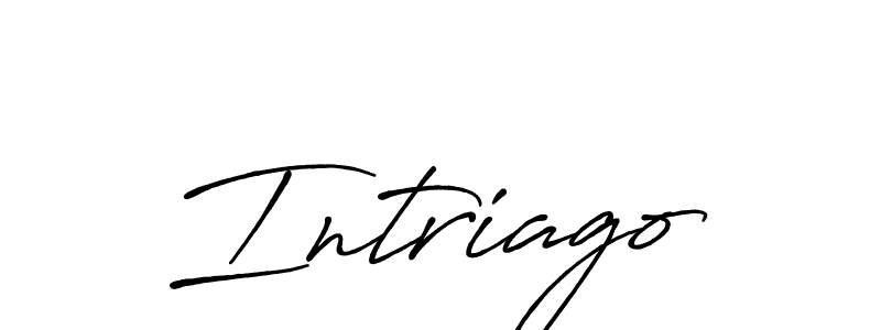 How to make Intriago name signature. Use Antro_Vectra_Bolder style for creating short signs online. This is the latest handwritten sign. Intriago signature style 7 images and pictures png