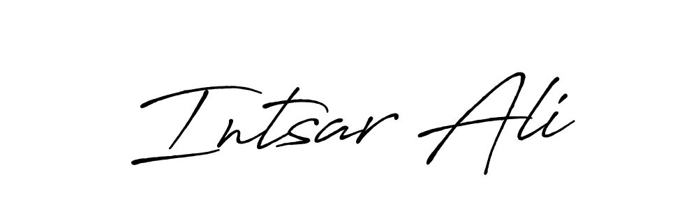 Also You can easily find your signature by using the search form. We will create Intsar Ali name handwritten signature images for you free of cost using Antro_Vectra_Bolder sign style. Intsar Ali signature style 7 images and pictures png